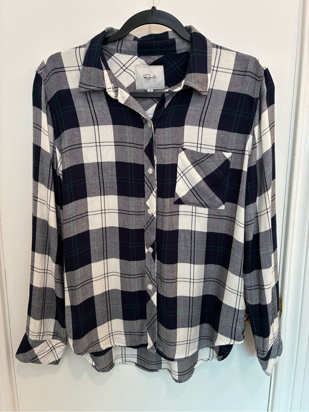 Rails Black & White Plaid Button-Down Shirt
